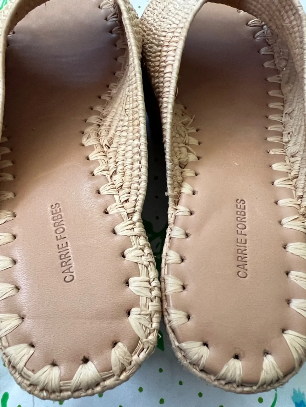 Carrie Forbes Karim Raffia Woven Espadrille Wedges - 38/7 (?) - Picture 4 of 13